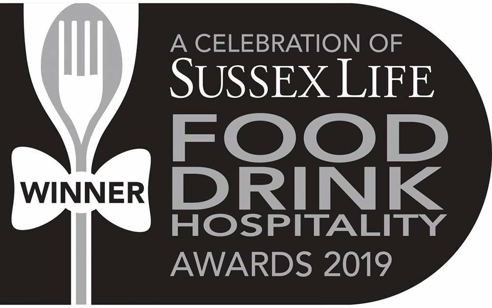 Sussex Life Food & Drink Hospitality Awards 2019 winner badge