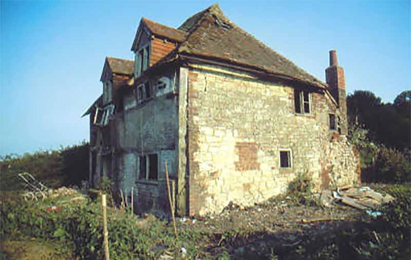 Poplar Cottage during dismantling