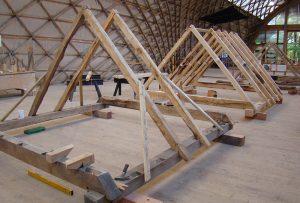 Oak timber framing roof framing