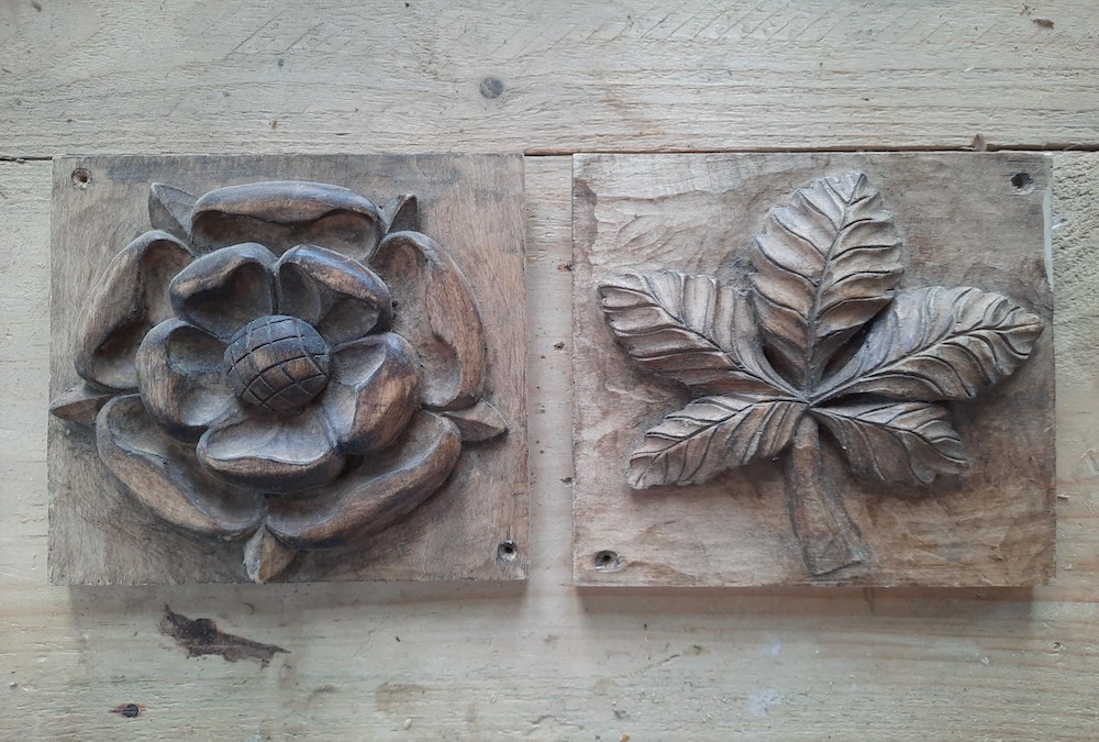 Relief carving in wood