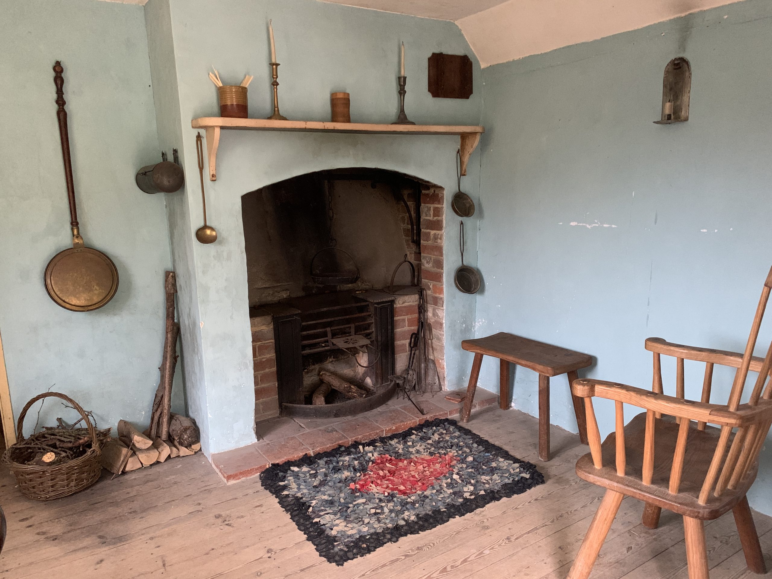 Toll House fireplace at the Weald & Downland living Museum